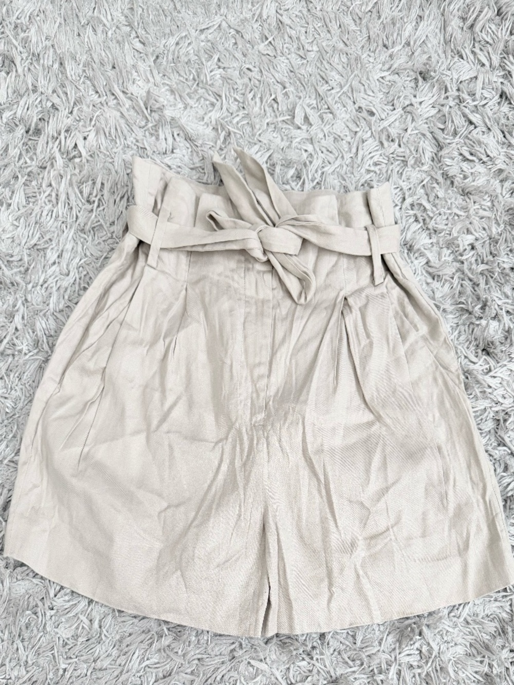 Ariztia Babaton Tan Tie Up Shorts